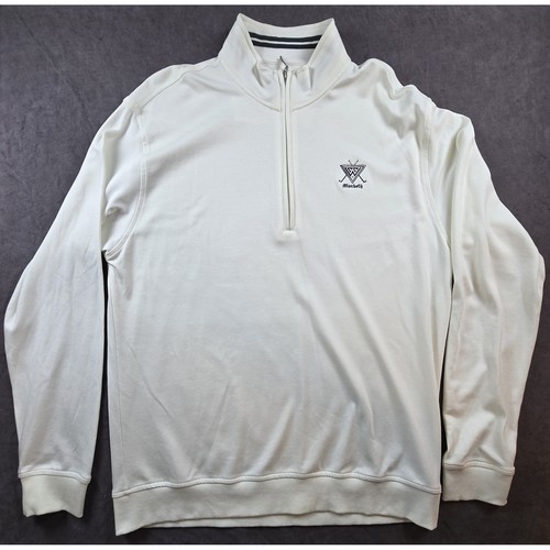 Ashworth mens white zip - white, 1/4